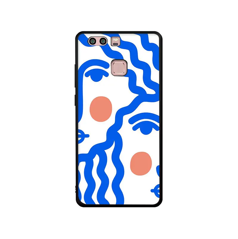 Poster Minimalist Face artwork sketch Soft Phone Cover Case for Huawei P8 9 10 20 30 Lite Pro P Smart Z - Цвет: B6