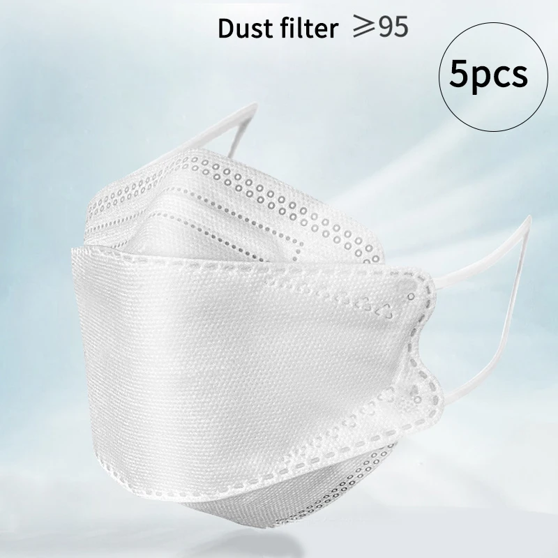 

5pcs Disposable Mask KF94 Mouth Mask N95 Anti Pollution Anti Fog Mask Comfortable Prevention Anti-Spittle Splash Mask Face Care