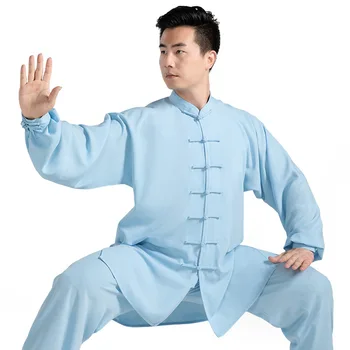 

Women's sportswear men's summer cotton and linen Taiji martial arts performance clothing 2020 new products