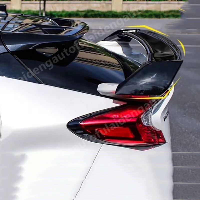 Для Toyota CHR C-HR- Глянцевая двухсторонняя антенна задний спойлер багажника протектор крыла накладка автомобиля Стайлинг Аксессуары