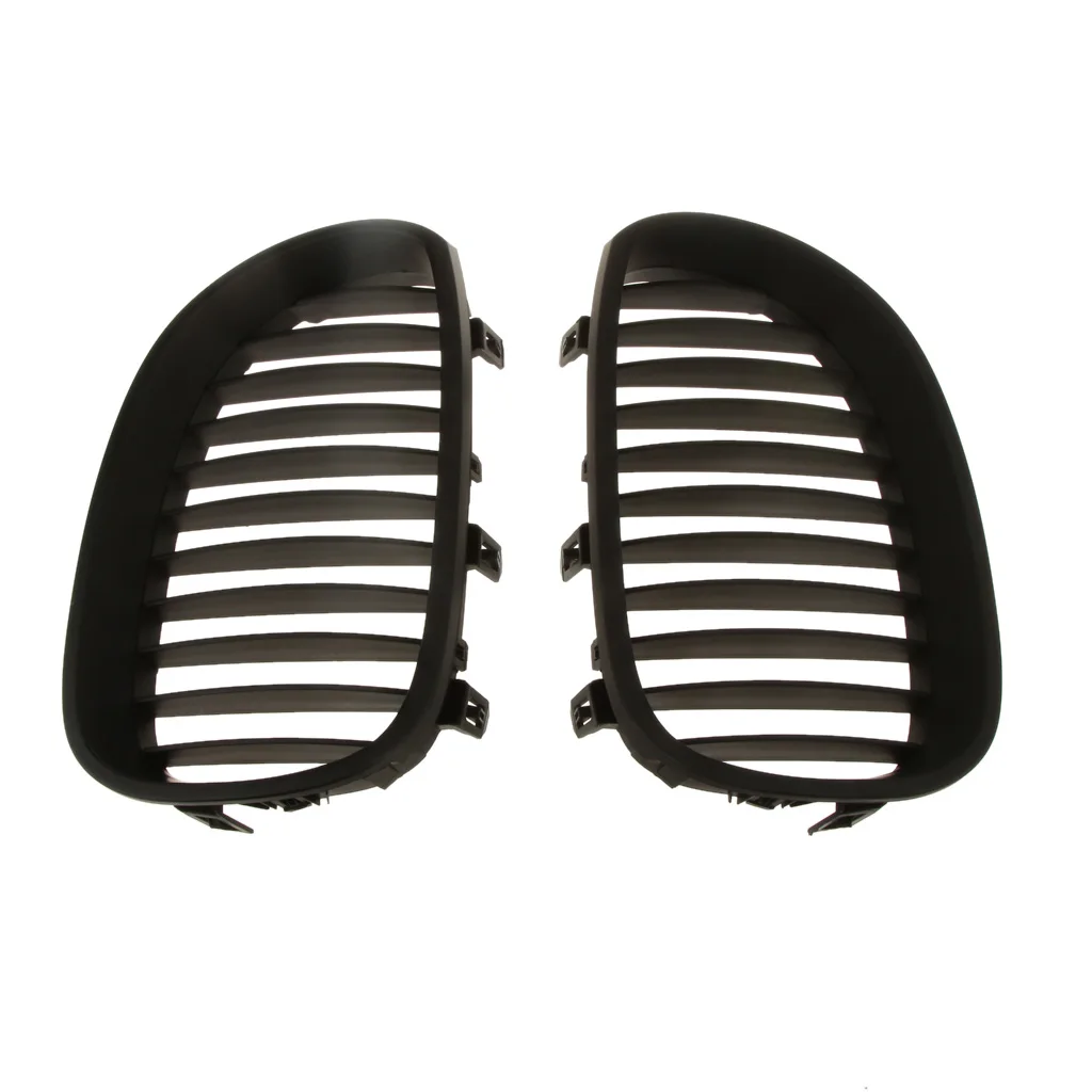 2x Kidney Sport Front Hood Grilles Grill for BMW E60 E61 5Series M5 2003-2009 (Left and Right)