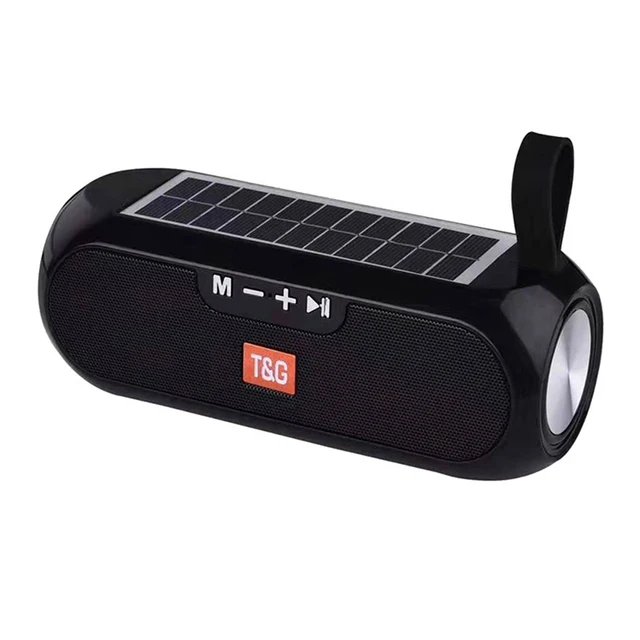 Newest Bluetooth Speaker Portable Column Wireless Stereo Music Box Solar Power Bank Mp3 Loudspeaker Outdoor Waterproof Speaker Portable Speakers Aliexpress