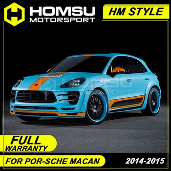

HM style FRP Unpainted Car Body Kit Front Rear Bumper Side Skirts Wheel Eyebrows Exhaust Pipes For Porsche Macan 2014-2015