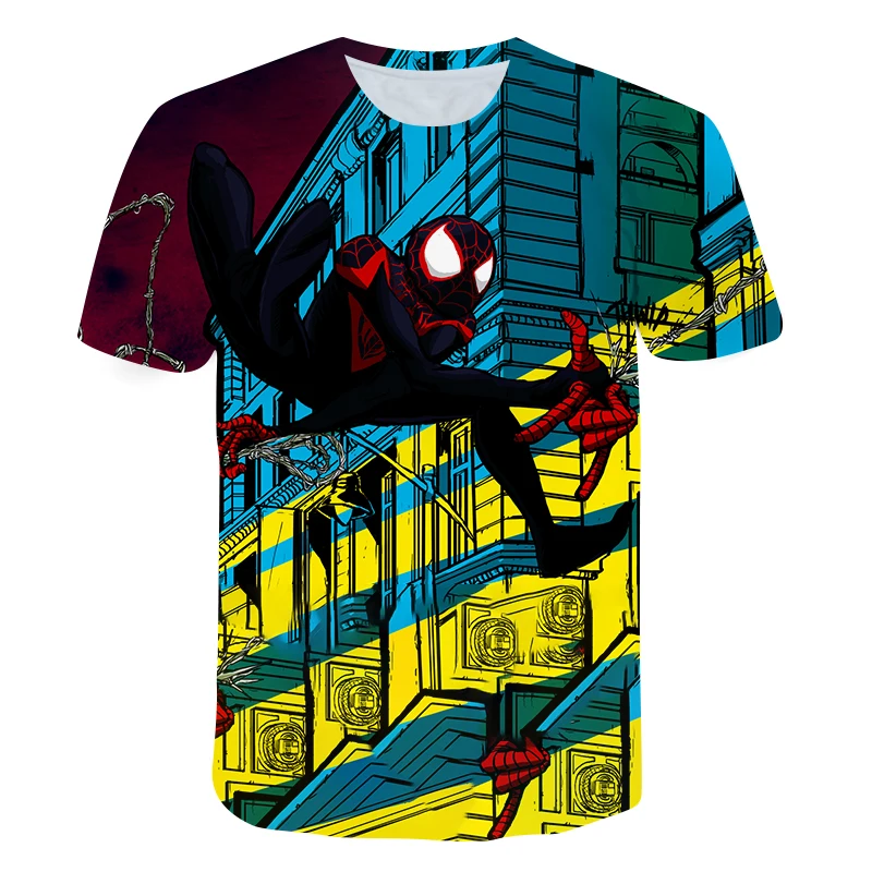 Hot sales Spider man T-Shirt Marvel Cartoon Fun Short Sleeve Shirt Boys Girls Street Fashion Harajuku Hot movie Children's Tops Hot sales Spider man T-Shirt Marvel Cartoon Fun Short Sleeve Shirt Boys Girls Street Fashion Harajuku Hot movie Children's Tops