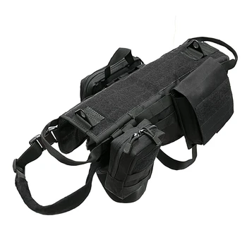 

Dog Vest Training Hunting Vest Dogs Water-Resistant Patrol Vest Pitbull Training Equipment Dogs Coat with 3 Detachable Pouches