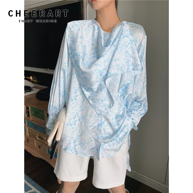 CHEERART Sea Of Clouds Designer Ladies Tops Long
