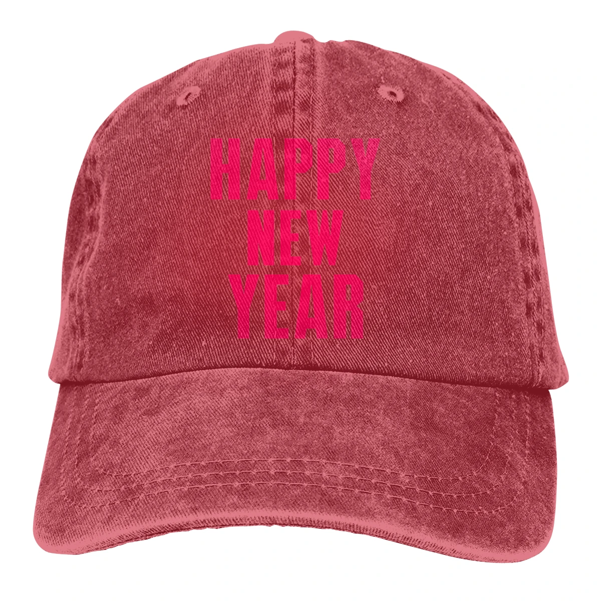 Веселый год Casquette натуральный унисекс Мужские и женские деним Strapback бейсболка Регулируемая Гольф папа шляпа