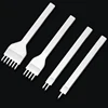 MIUSIE 1Pcs 3/4/5/6mm Spacing Punch Tool For Leather Hole Punches Tool Lacing Stitching Sewing Leather Craft Tools 1/2/4/6 Prong 6