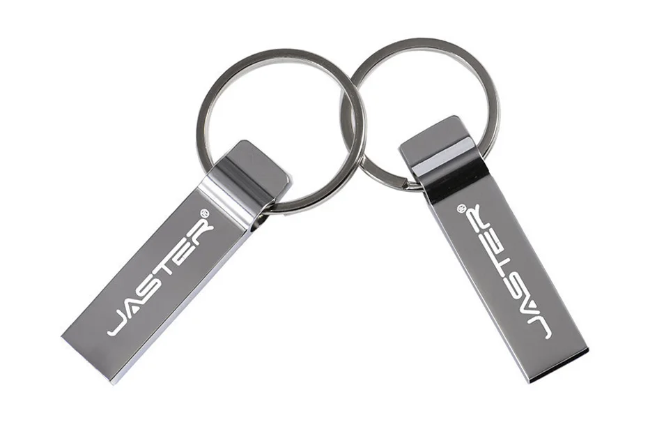 Металлический usb-накопитель JASTER из нержавеющей стали, флеш-накопитель USB, 64 ГБ, 32 ГБ, 18 ГБ, 8 ГБ, 4 Гб, USB 2,0, флешка с кольцом для ключей