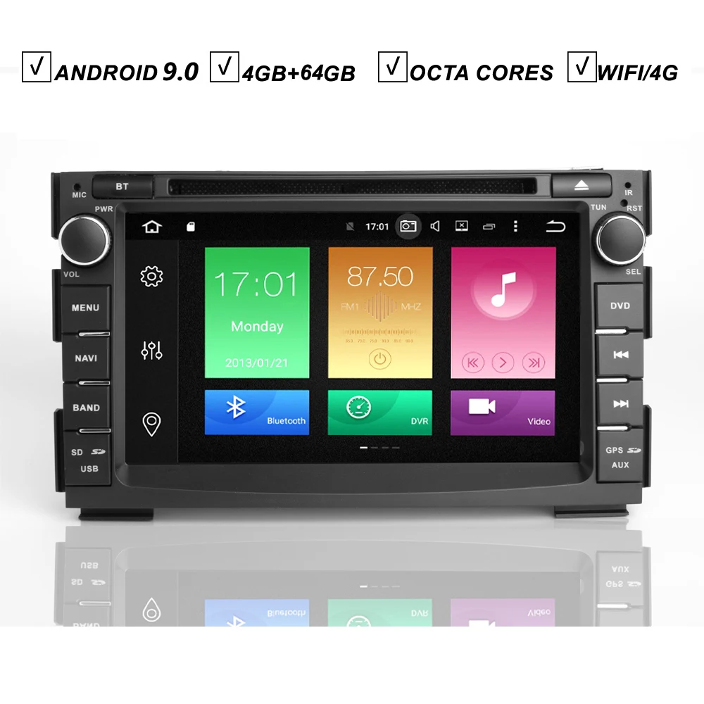 Автомобильный DVD плеер 7 дюймов ANDROID 10 0 GPS для KIA CEED 2009 2010 2011 2012 4 Гб + 64 ГБ
