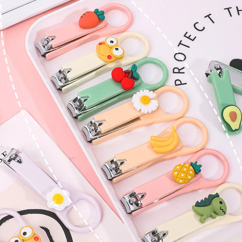 

Student Cute Cartoon Nail Clippers Baby Girls Nail Trimmer Cutter Infant Boy Health Care Children Newborns Kids Friut Nail Care