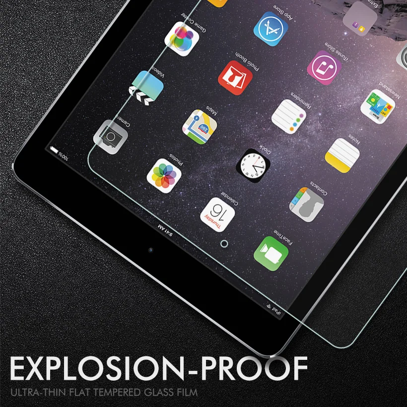 

Tempered Glass For Apple iPad 9.7 inch 2018 2017 Pro 10.5 11 Glass For iPad Air 2 Mini 5 2 3 4 Screen Protector Protective Film
