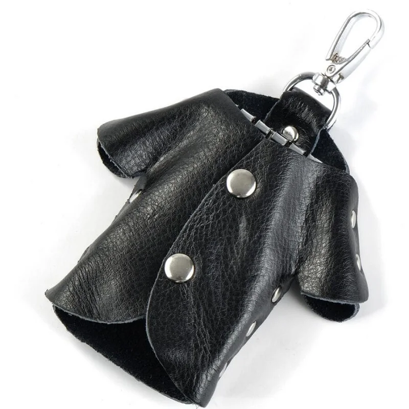 

New Cute Key Case Top Soft Genuine Leather Key Case Unisex Solid Color Multi-function Key Bag Mini Key Pocket Car Key Case