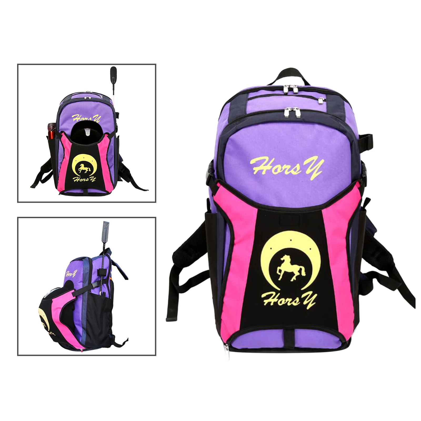 Equestrian Equipment Backpack Helmet Storage Bags Sack Carrier Rucksack Pack