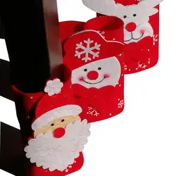 3 вида стилей рождественские украшения чехол для ножки стула стол стул для ног покрытия для ног Рождественский стол Санта Клаус Снеговик