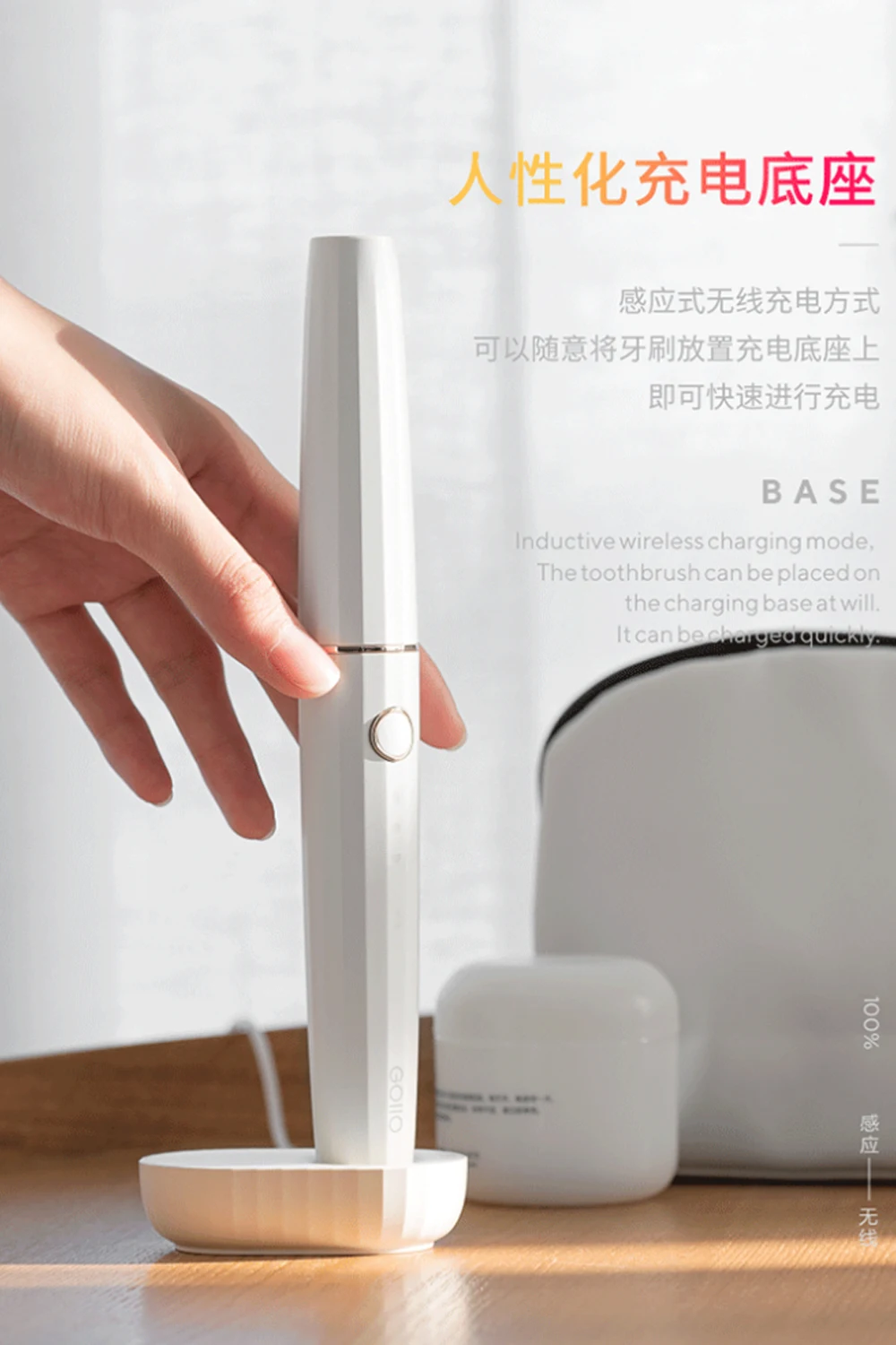 XiaoMi Mijia 3life портативная Мини электрическая зубная щетка Беспроводная Индукционная зарядка водонепроницаемая для умного здорового использования в путешествиях