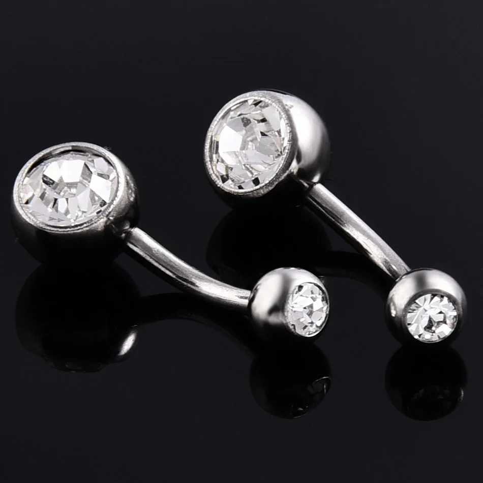 1Pc G23 Titanium Navel Bars Piercing Belly Rings Ombligo Nombril Body Jewelry Navel Piercing Sexy Belly Button Rings Gem - Image 5