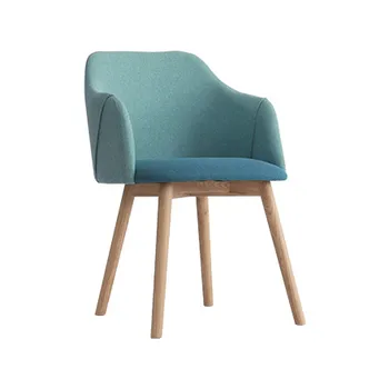 

Nordic dining chair modern minimalist home back creative net red desk wooden chair seat solid wood fabric leisure chair