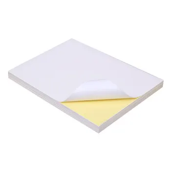 

100Pcs A4 Self Adhesive Sticker Label Paper Sticker for Laser Printer Inkjet Printer JR Deals