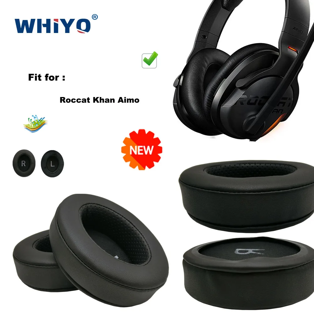 

New Upgrade Replacement Ear Pads for Roccat Khan Aimo Headset Parts Leather Cushion Velvet Earmuff Earphone Sleeve Cover