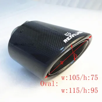 

1pcs car exhaust pipe modified 105 mm 115 mm Large diameter nozzle bright cawide oval carbon fiber car exhaust muffler