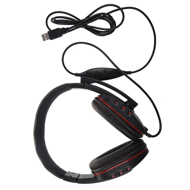 PC 914 Earphones USB2 0 miniphone for PS3 Video Game black and red 