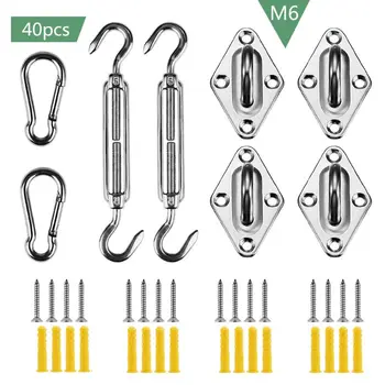 

304 Shade Sail Hardware Kit, Rectangle and Square Sun Shade Sails Installation GXMA