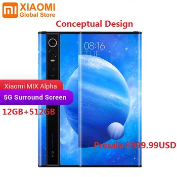Перейти на Алиэкспресс и купить Предпродажа, оригинал, Xiaomi MIX Alpha, 12 Гб, 512 ГБ, Snapdragon 855 Plus, 7,92 дюймов, 1080 P, OLED, 100 МП, флагманские тройные камеры MIUI Alpha 4050