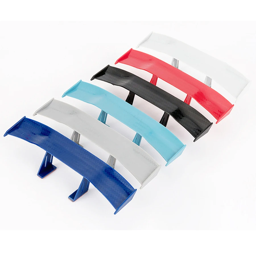 Car Rear Wing Spoiler GT Style Carbon Look Mini Wing Small Model Decoration Auto Accessories Car styling Black Blue Red White Grey
