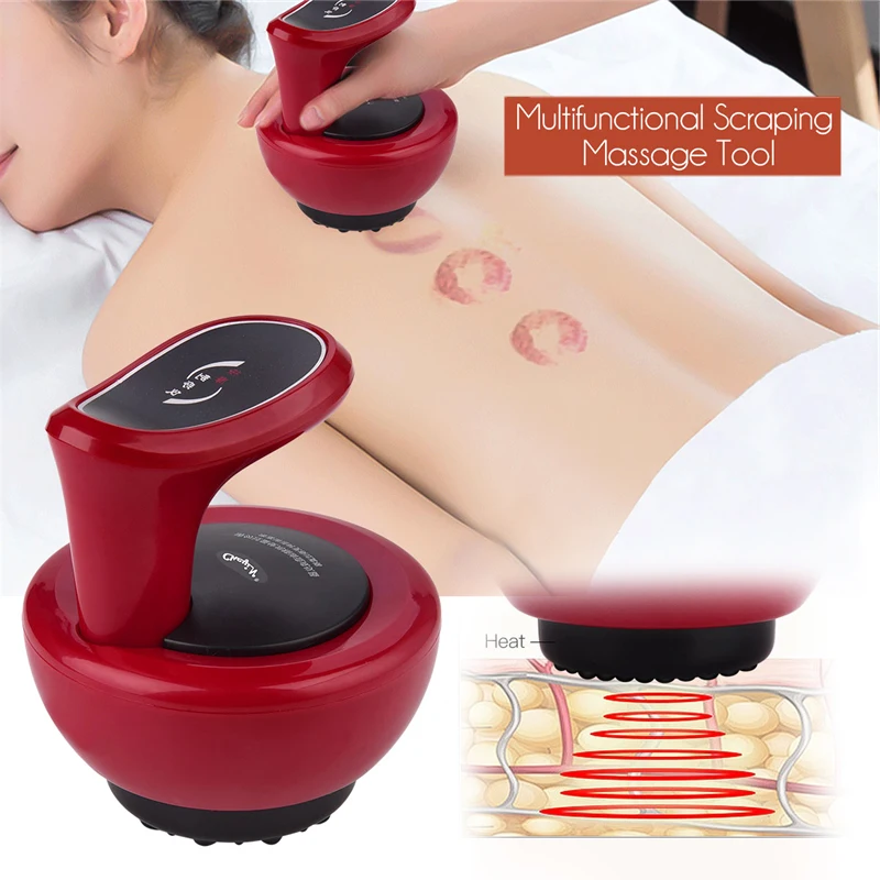 

Electric Guasha Massager Scraping Tool Fat Burner Body Slimming Vacuum Cans Cupping Body Massage Anti Cellulite Suction Cups