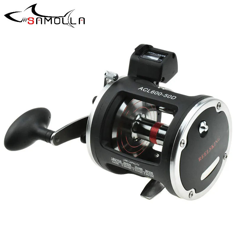 

Jigging Reel Trolling Fishing Reel 12BB Bearings 3.8:1/5.2:1 Drag 30kg Freshwater/Saltwater Line Counter Drum Bait Casting Reels