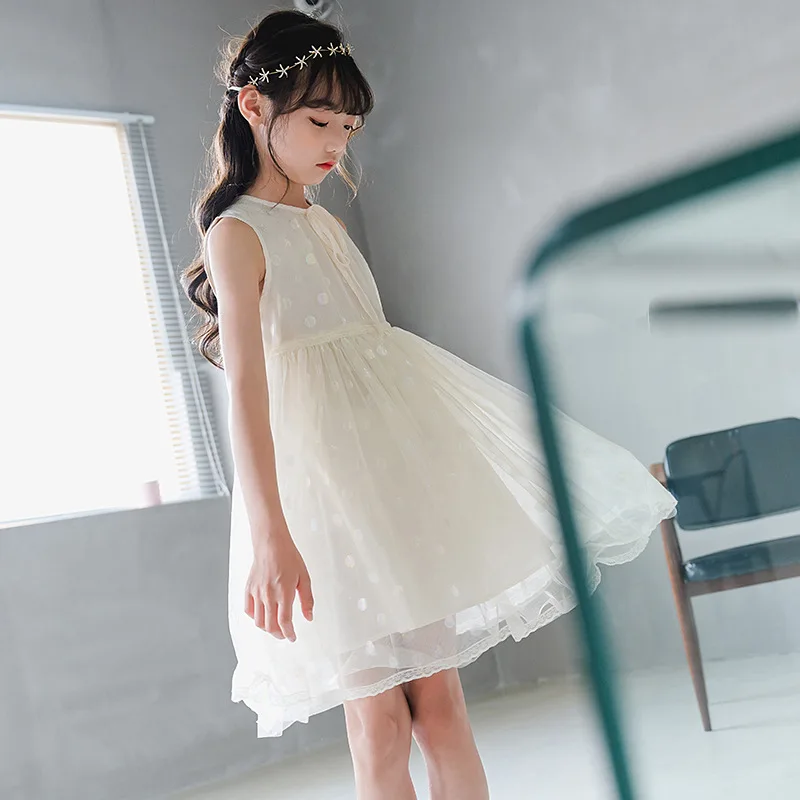 New Children Girls Party Dress Korean Fashion Kids Princess Cute