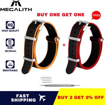

MEGALITH Premium NATO Watch Bands Nylon Straps Width 20mm 22mm Watch Strap Fashion Buy one get one free Replacement Watch Straps