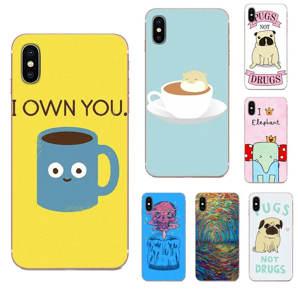 Для Apple iPhone 4 4S 5 5C 5S SE 6 S 7 8 11 Plus Pro X XS Max XR мягкий живой любимый для телефона мопса без