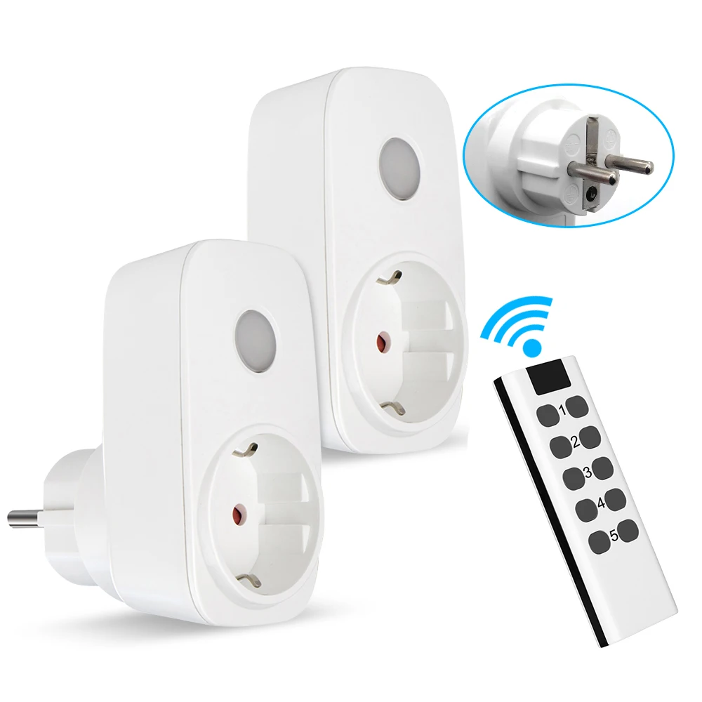 MSLE Universal Smart Home Socket Wireless 433Mhz RF Remote Control Outlet Compatible Broadlink RM4 Pro For Smart Home Automation 