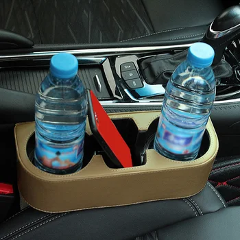 

Vehicle Car Cup Holder 28CM Mount Phone Drink Bottle Faux Leather Interior