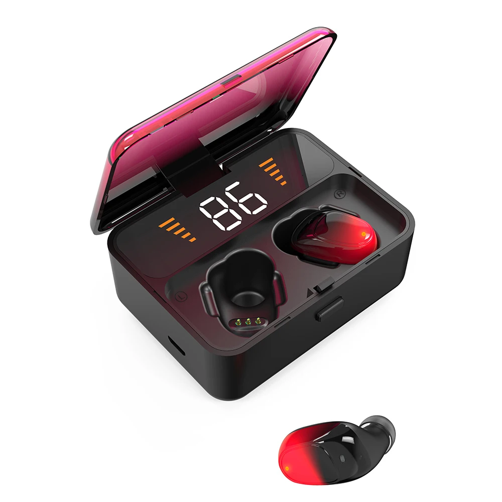 V6618BR ES01 Bluetooth наушники TWS наушники с сенсорным управлением истинные беспроводные наушники IPX5 водонепроницаемая Спортивная гарнитура с микрофоном зарядная коробка - Цвет: V6618BR