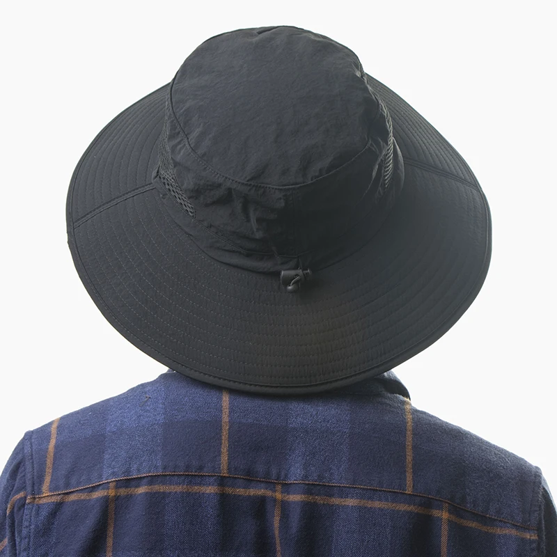 UPF 50+ Summer Wide Brim Bucket Hat Waterproof Breathable Packable Men  Women Sun Hat Fishing Safari Boonie Hat Beach Panama Hat - AliExpress