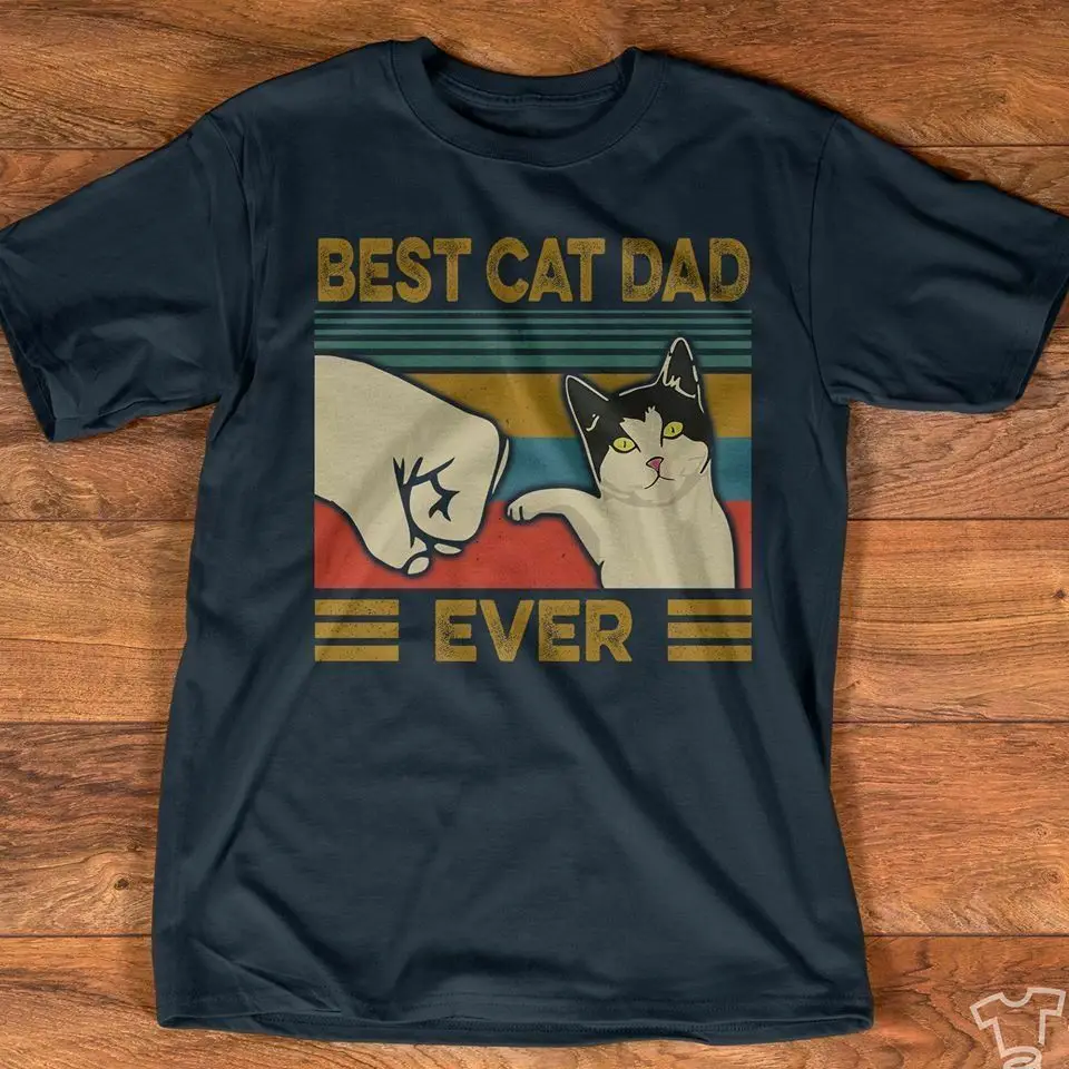 2020 BEST CAT DAD EVER Shirt | Мужская одежда