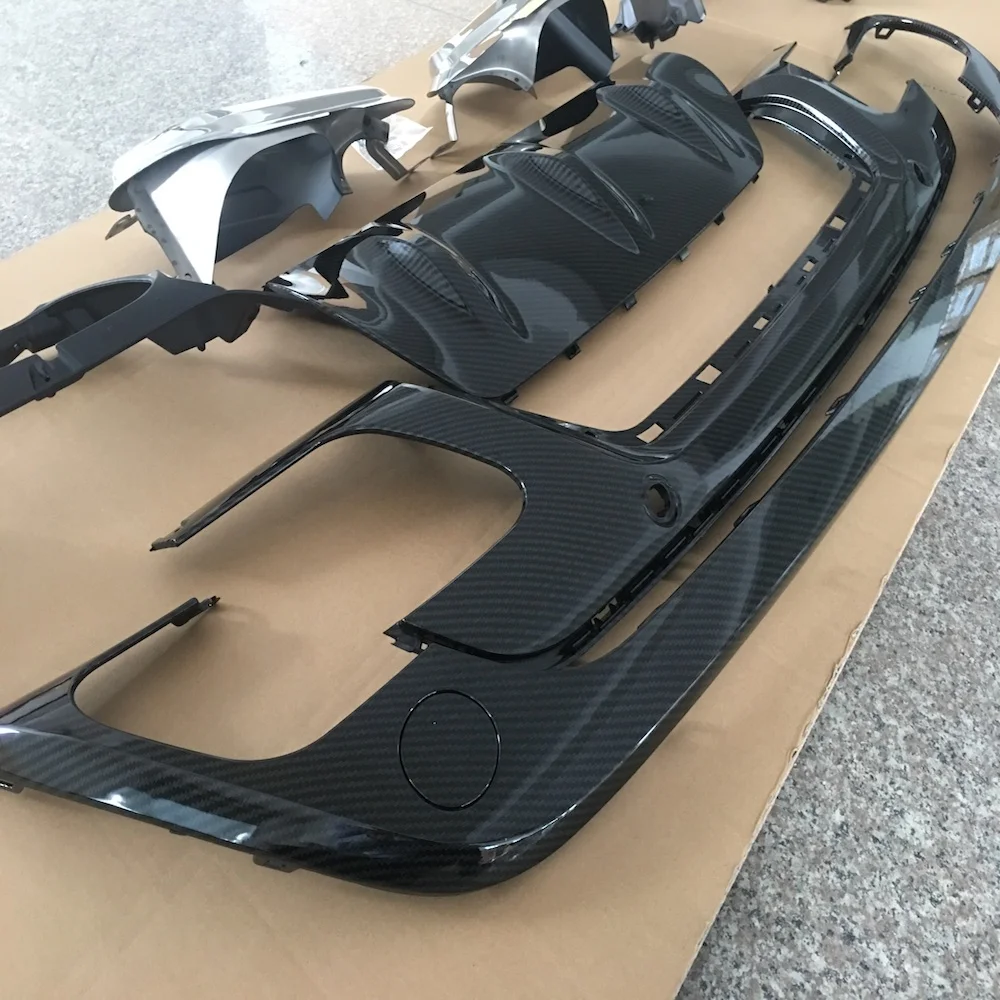 Задний бампер ROLLSROVER с эффектом углеволокна нижняя крышка диффузора для Range Rover Velar