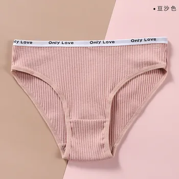

3Pcs/Lot Women's Cotton Panties Underwear Women Briefs Panty Sexy Lingerie Pants Intimate Plus Size XXL Ladies Letter Low-Rise