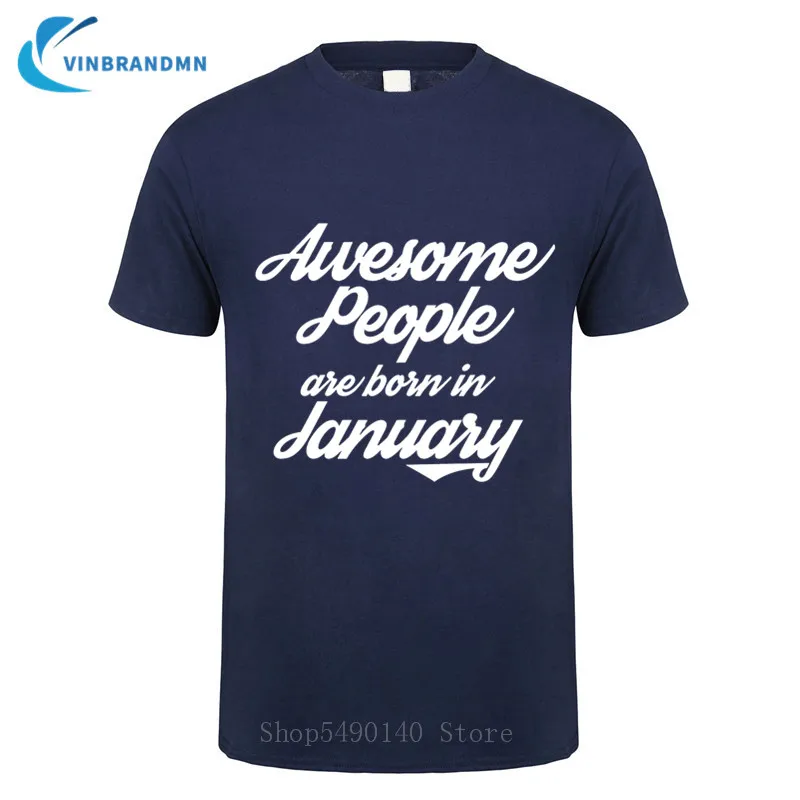 Футболка с надписью Awesome People are born in January модная футболка для мужчин и женщин в