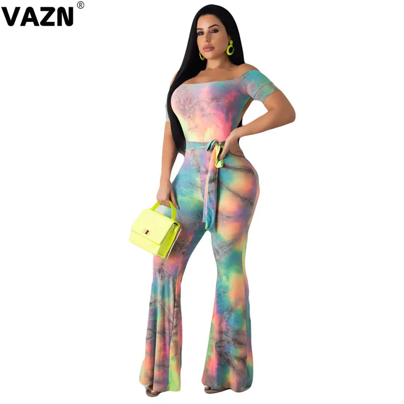 VAZN GLO13004 новый продукт 2019 летние пикантные цвета Длинный комбинезон с короткими