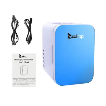 

ZOKOP Electric Mini Portable Fridge Cooler & Warmer (6 Liter / 0.21 Cuft / 8 Can) AC/DC Portable Thermoelectric System Blue