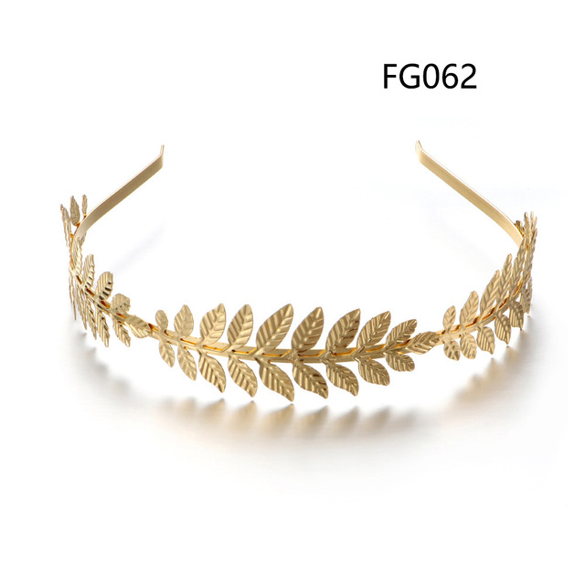 Gold leaf wedding roman bride greek women hair accessories bride head jewel headband head tiaras crown jewelry Hair Hoop