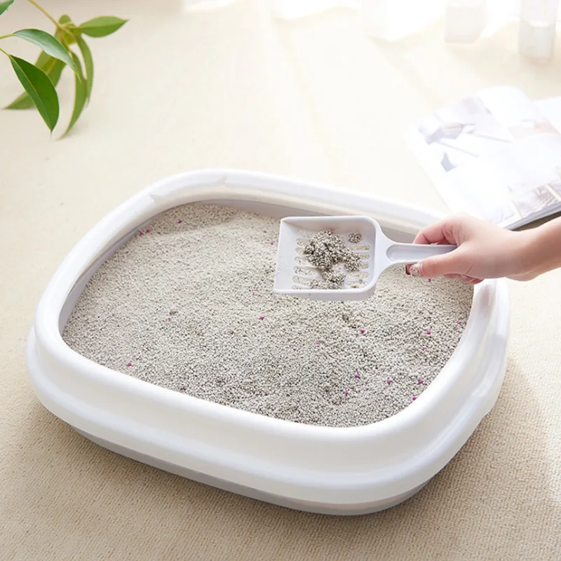 

Portable Plastic Pet Cat Bedpans Toilet Cat Box Folding Pet Litter Pan Waterproof Outdoor Travel Toilet Seat Dog Cat House Stuff