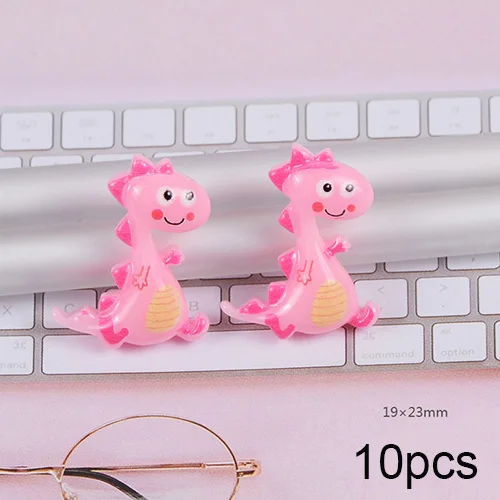 Happy monkey 10 шт. милые слизи шармы поставки заколки для волос аксессуары для животных DIY Набор дополнение для пушистой прозрачной слизи глины игрушки - Цвет: Pink 10pcs