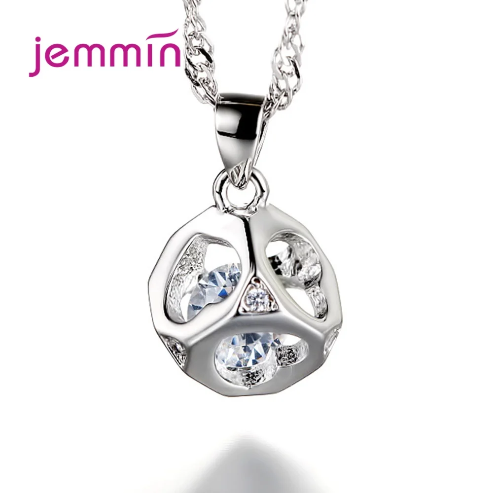 

Fine Pendant Necklace For Lovers Engagement Anniversary Decoration 925 Sterling Silver Square Austrian Crystal