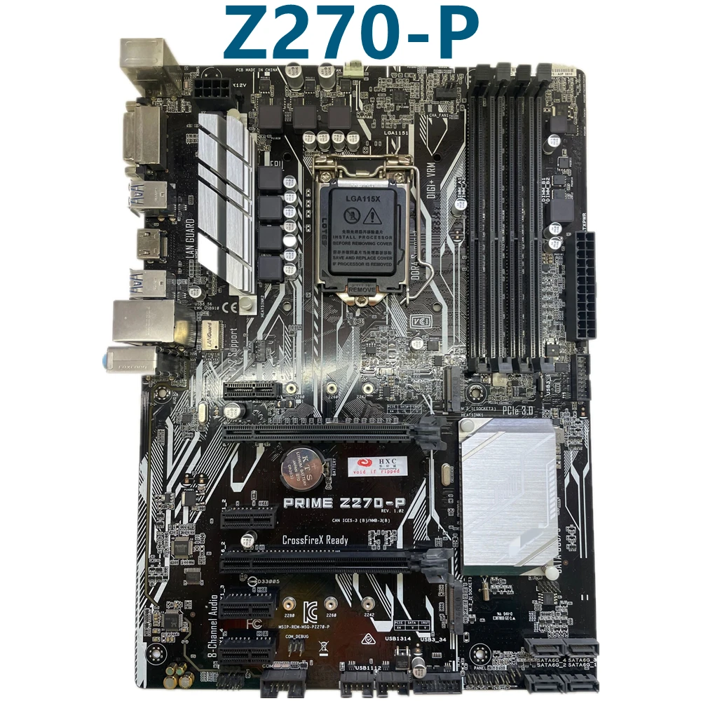 Для PRIME ASUS Z270-P материнская плата LGA 1151 DDR4 USB3.1 64GB VGA HDMI-совместимая Z270 б/у десктопная