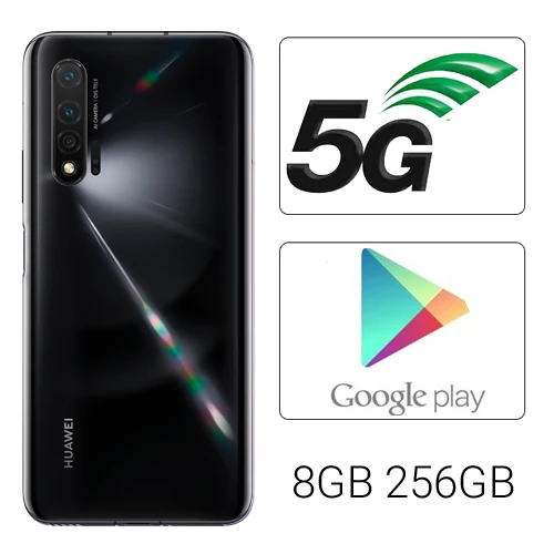 Huawei NOVA 6 5G Смартфон NFC 8 Гб 128 ГБ 40 Вт Супер зарядка Kirin 990 40MP камера мобильный телефон Google Play 4200 мАч 6,57 дюймов - Цвет: 8GB 256GB Black